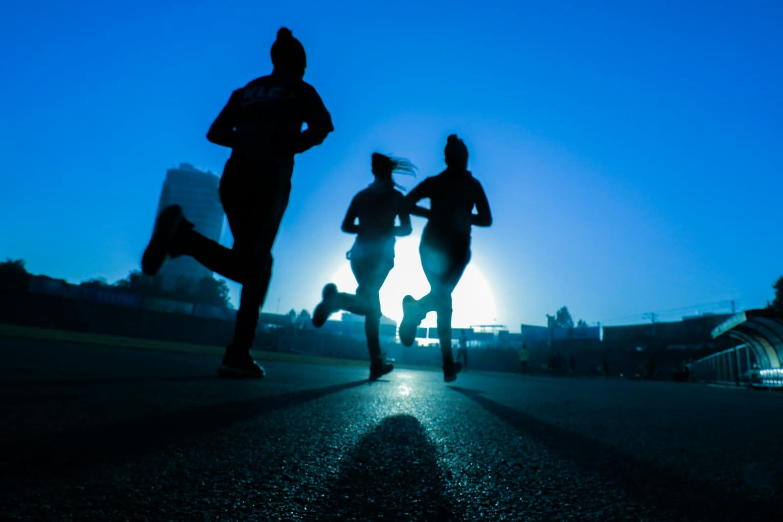 Runners at dawn